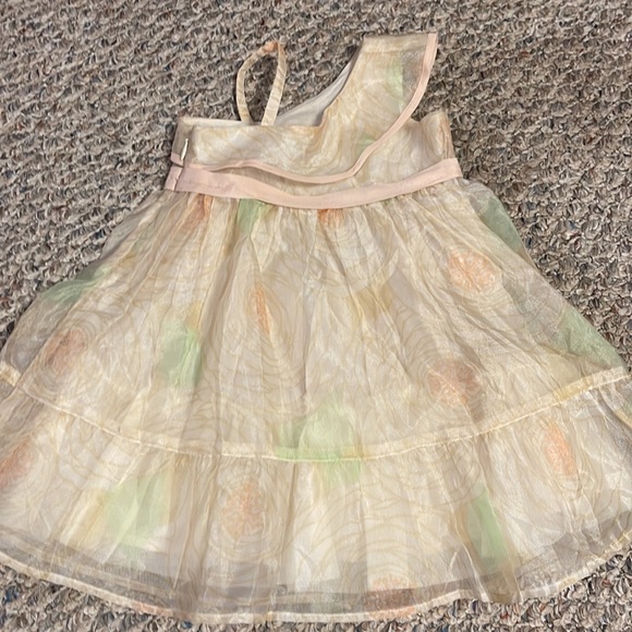 NWT BABY GAP FLORAL CHIFFON ASSYMEYRICAL STRAO LINED DRESS & DC 12-18 MONTHS - Picture 7 of 7